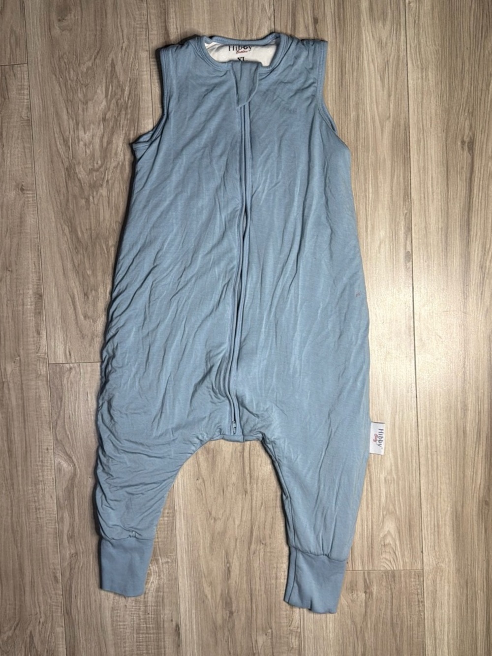 Light Blue Sleeveless Toddler Sleep Sack with Front Zipper -